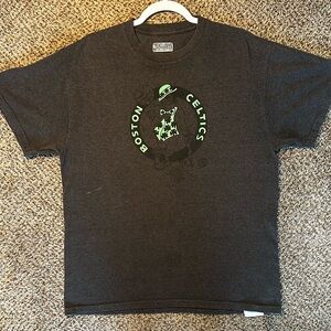 Boston Celtics Graphic Tee - charcoal gray with Green Logo
